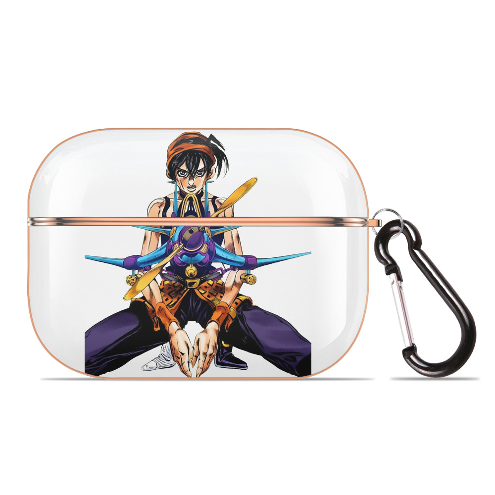 （画像用） ジョジョの奇妙な冒険 ナランチャ?ギルガ JoJo's Bizarre Adventure Narancia Ghirga 【AirPods Pro用】ハードシェル保護ケース｜耐衝撃・防指紋・カラビナ付き商品仕様