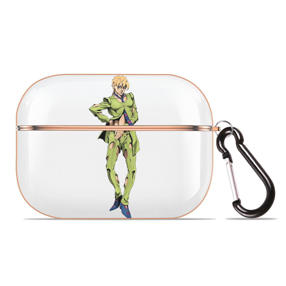 （画像用） ジョジョの奇妙な冒険 パンナコッタ?フー JoJo's Bizarre Adventure Pannacotta Fugo 【AirPods Pro用】ハードシェル保護ケース｜耐衝撃・防指紋・カラビナ付き商品仕様
