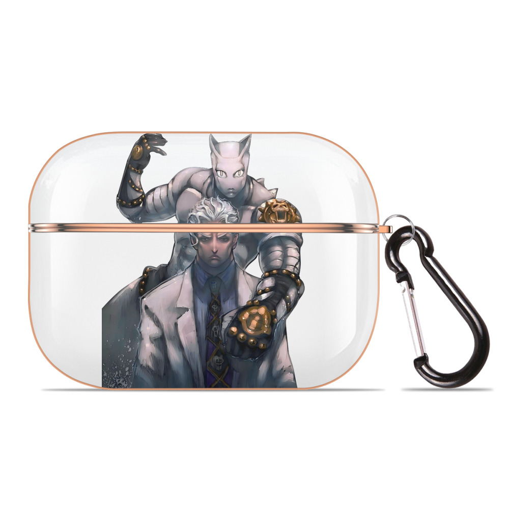 （画像用） ジョジョの奇妙な冒険 きら よしかげ JoJo's Bizarre Adventure Kira Yoshikage 【AirPods Pro用】ハードシェル保護ケース｜耐衝撃・防指紋・カラビナ付き商品仕様