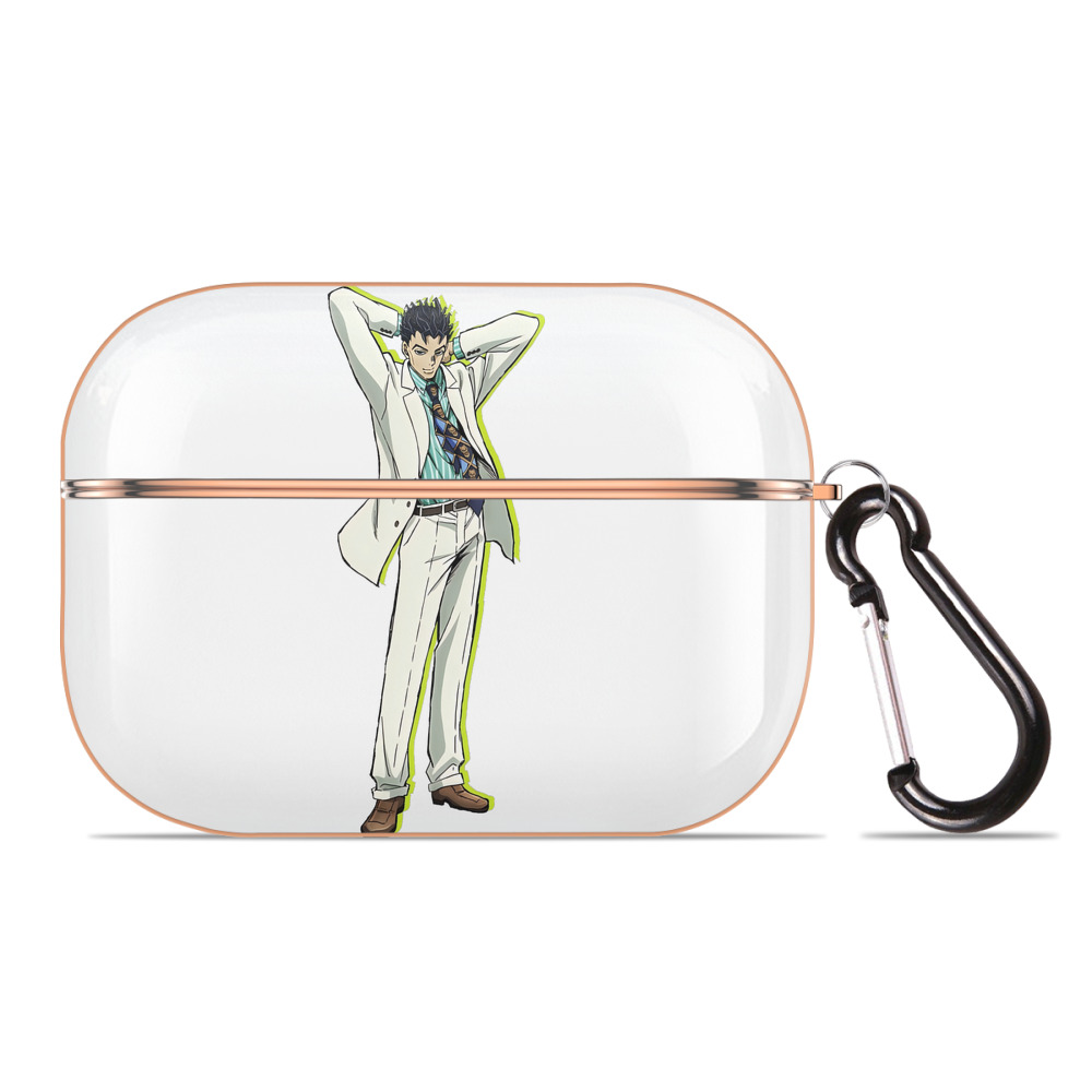 （画像用） ジョジョの奇妙な冒険 きら よしかげ JoJo's Bizarre Adventure Kira Yoshikage 【AirPods Pro用】ハードシェル保護ケース｜耐衝撃・防指紋・カラビナ付き商品仕様