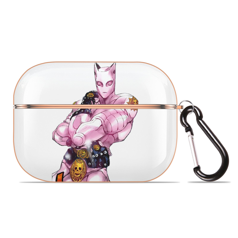 （画像用） ジョジョの奇妙な冒険 きら よしかげ JoJo's Bizarre Adventure Kira Yoshikage 【AirPods Pro用】ハードシェル保護ケース｜耐衝撃・防指紋・カラビナ付き商品仕様