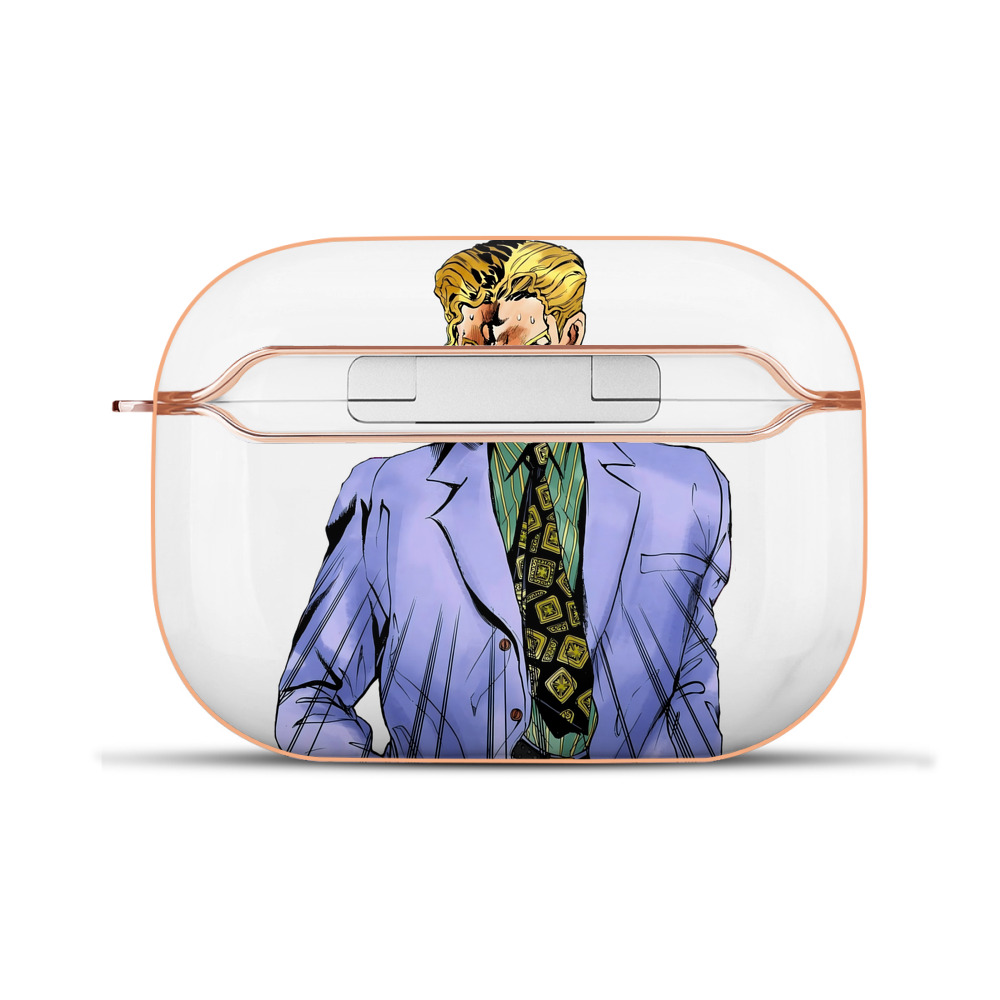 （画像用） ジョジョの奇妙な冒険 きら よしかげ JoJo's Bizarre Adventure Kira Yoshikage 【AirPods Pro用】ハードシェル保護ケース｜耐衝撃・防指紋・カラビナ付き商品仕様