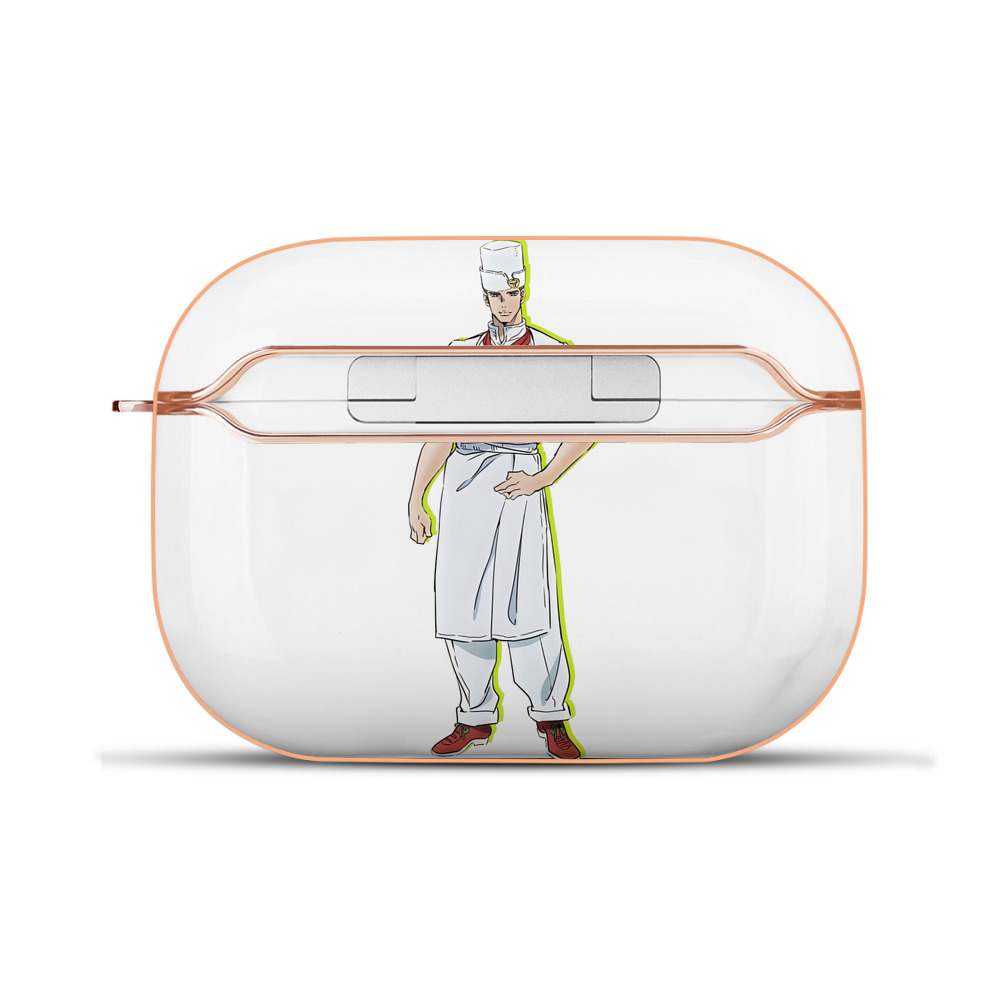 （画像用） ジョジョの奇妙な冒険 Tonio Trussardi JoJo's Bizarre Adventure トニオ?トラッサルディ 【AirPods Pro用】ハードシェル保護ケース｜耐衝撃・防指紋・カラビナ付き商品仕様