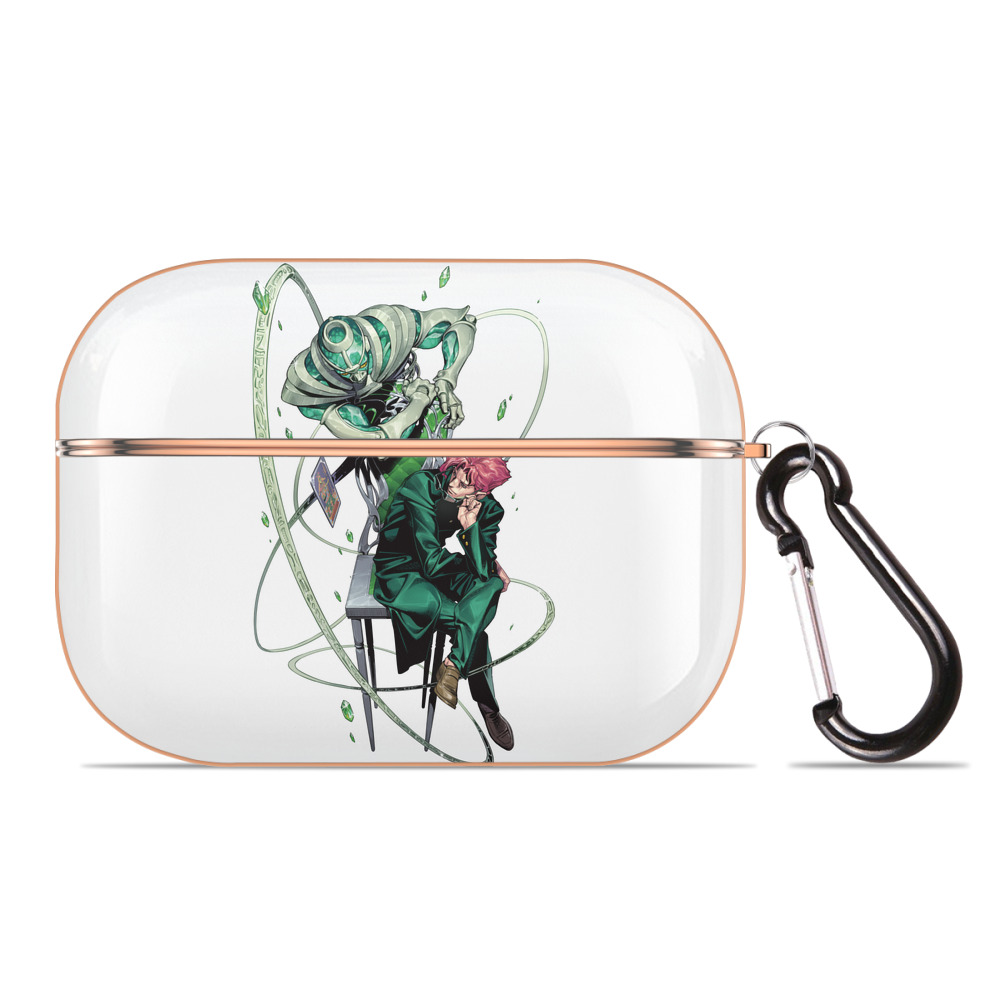 （画像用） ジョジョの奇妙な冒険 花京院 典明（かきょういん のりあき） JoJo's Bizarre Adventure Kakyoin Noriaki 【AirPods Pro用】ハードシェル保護ケース｜耐衝撃・防指紋・カラビナ付き商品仕様