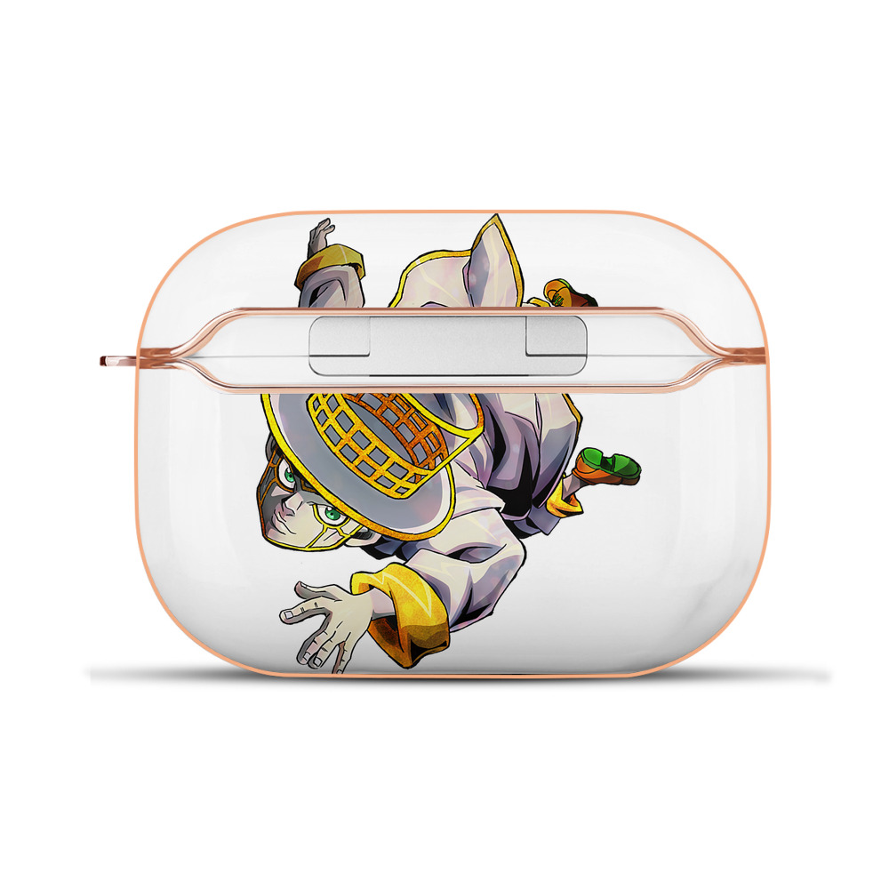 （画像用） ジョジョの奇妙な冒険 岸辺 露伴（きしべ ろはん） JoJo's Bizarre Adventure Rohan Kishibe 【AirPods Pro用】ハードシェル保護ケース｜耐衝撃・防指紋・カラビナ付き商品仕様