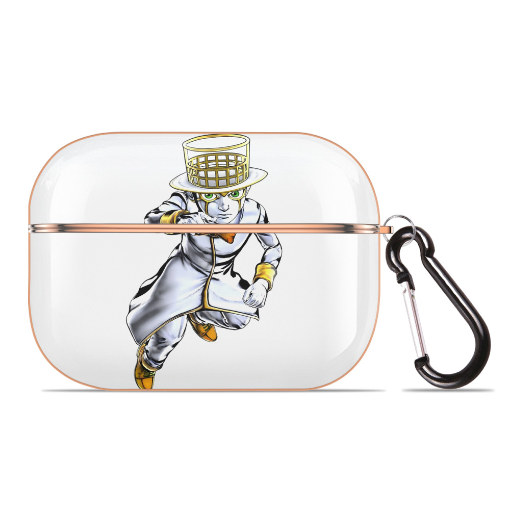 （画像用） ジョジョの奇妙な冒険 岸辺 露伴（きしべ ろはん） JoJo's Bizarre Adventure Rohan Kishibe 【AirPods Pro用】ハードシェル保護ケース｜耐衝撃・防指紋・カラビナ付き商品仕様