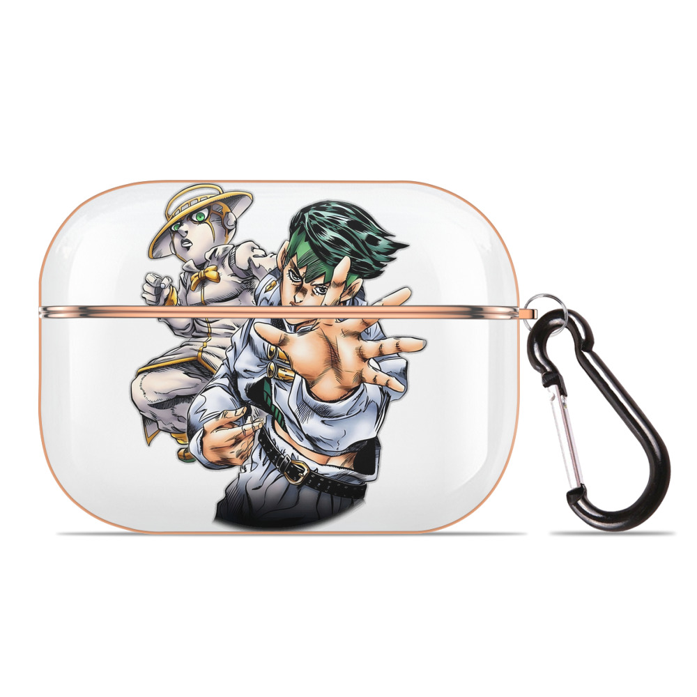 （画像用） ジョジョの奇妙な冒険 岸辺 露伴（きしべ ろはん） JoJo's Bizarre Adventure Rohan Kishibe 【AirPods Pro用】ハードシェル保護ケース｜耐衝撃・防指紋・カラビナ付き商品仕様