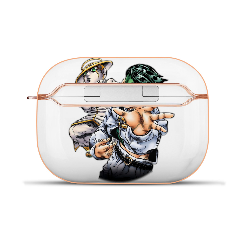 （画像用） ジョジョの奇妙な冒険 岸辺 露伴（きしべ ろはん） JoJo's Bizarre Adventure Rohan Kishibe 【AirPods Pro用】ハードシェル保護ケース｜耐衝撃・防指紋・カラビナ付き商品仕様