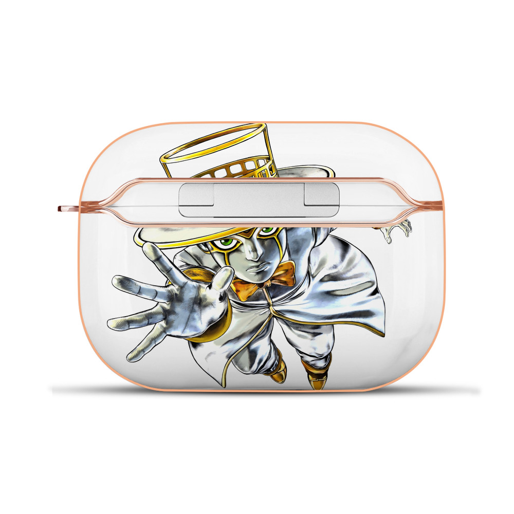 （画像用） ジョジョの奇妙な冒険 岸辺 露伴（きしべ ろはん） JoJo's Bizarre Adventure Rohan Kishibe 【AirPods Pro用】ハードシェル保護ケース｜耐衝撃・防指紋・カラビナ付き商品仕様