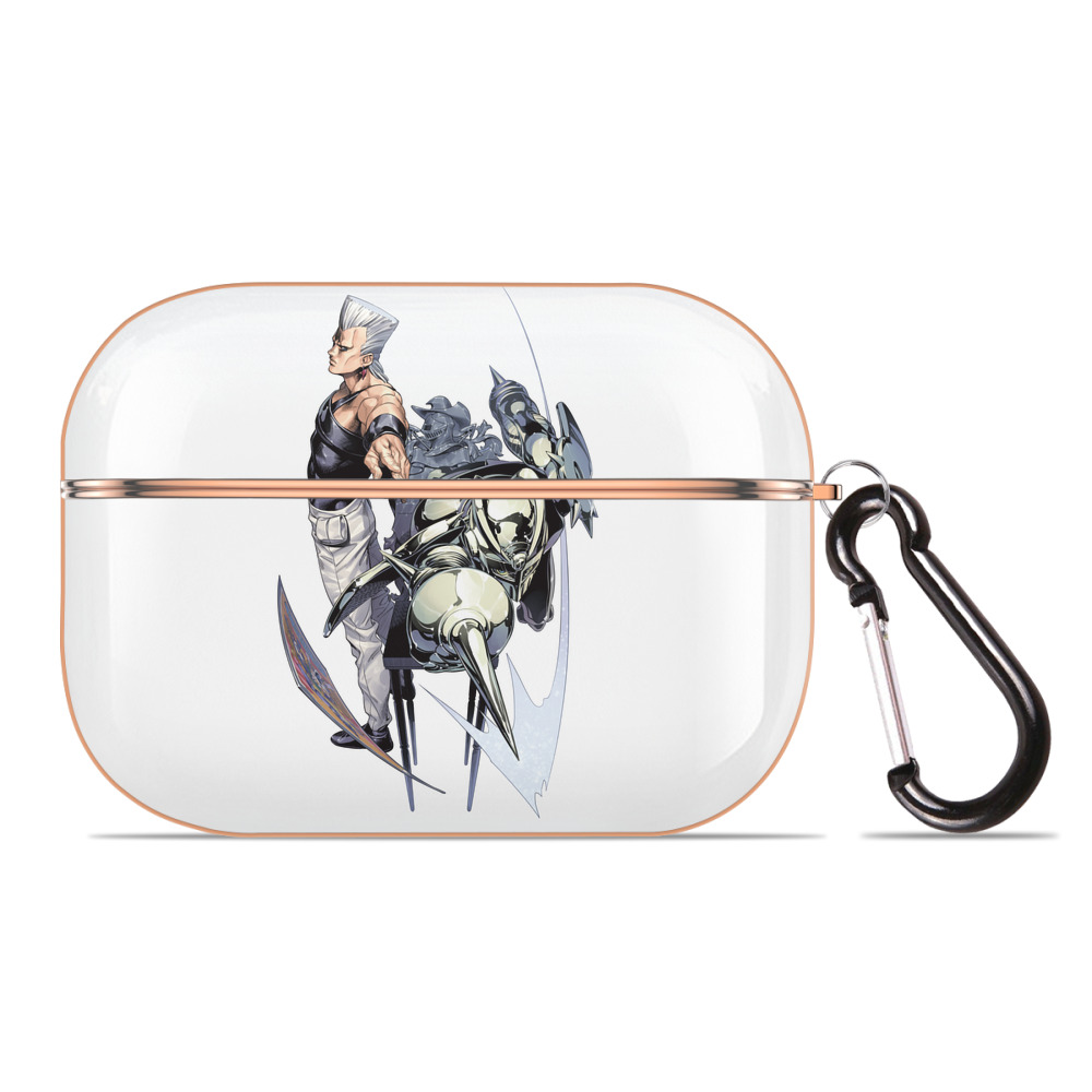 （画像用） ジョジョの奇妙な冒険 ジャン＝ピエール?ポルナレフ JoJo's Bizarre Adventure Jan Pierre Polnareff 【AirPods Pro用】ハードシェル保護ケース｜耐衝撃・防指紋・カラビナ付き商品仕様