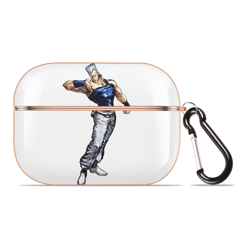 （画像用） ジョジョの奇妙な冒険 ジャン＝ピエール?ポルナレフ JoJo's Bizarre Adventure Jan Pierre Polnareff 【AirPods Pro用】ハードシェル保護ケース｜耐衝撃・防指紋・カラビナ付き商品仕様