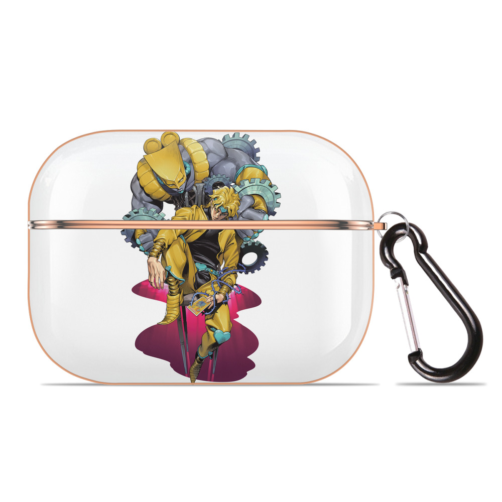 （画像用） ジョジョの奇妙な冒険 ディオ?ブランドー JoJo's Bizarre Adventure Dio Brando 【AirPods Pro用】ハードシェル保護ケース｜耐衝撃・防指紋・カラビナ付き商品仕様
