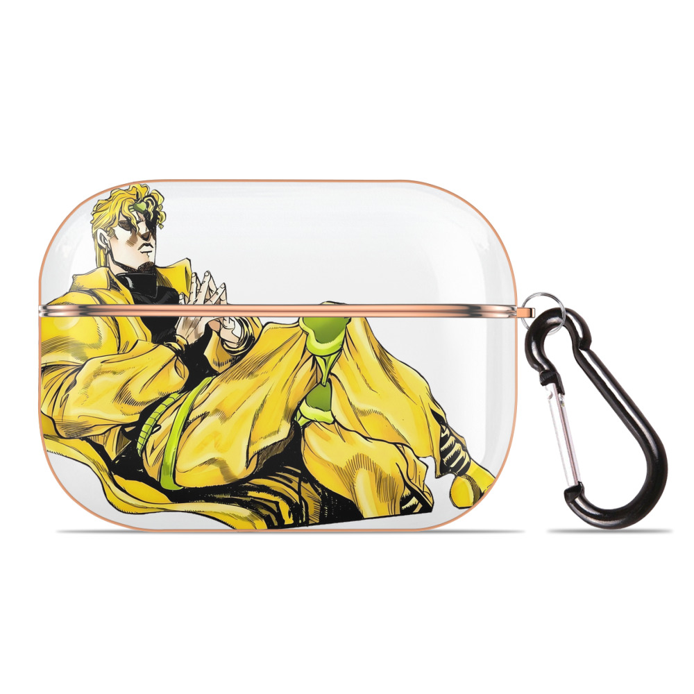 （画像用） ジョジョの奇妙な冒険 ディオ?ブランドー JoJo's Bizarre Adventure Dio Brando 【AirPods Pro用】ハードシェル保護ケース｜耐衝撃・防指紋・カラビナ付き商品仕様