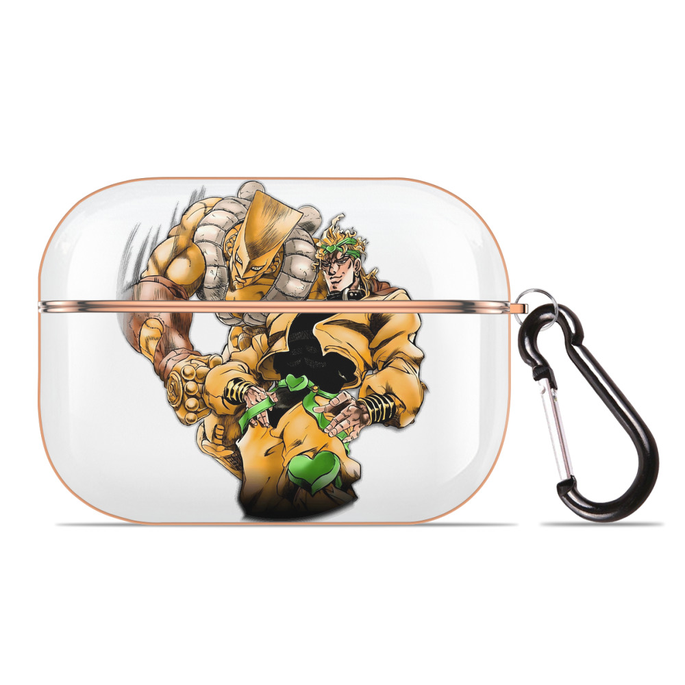 （画像用） ジョジョの奇妙な冒険 ディオ?ブランドー JoJo's Bizarre Adventure Dio Brando 【AirPods Pro用】ハードシェル保護ケース｜耐衝撃・防指紋・カラビナ付き商品仕様