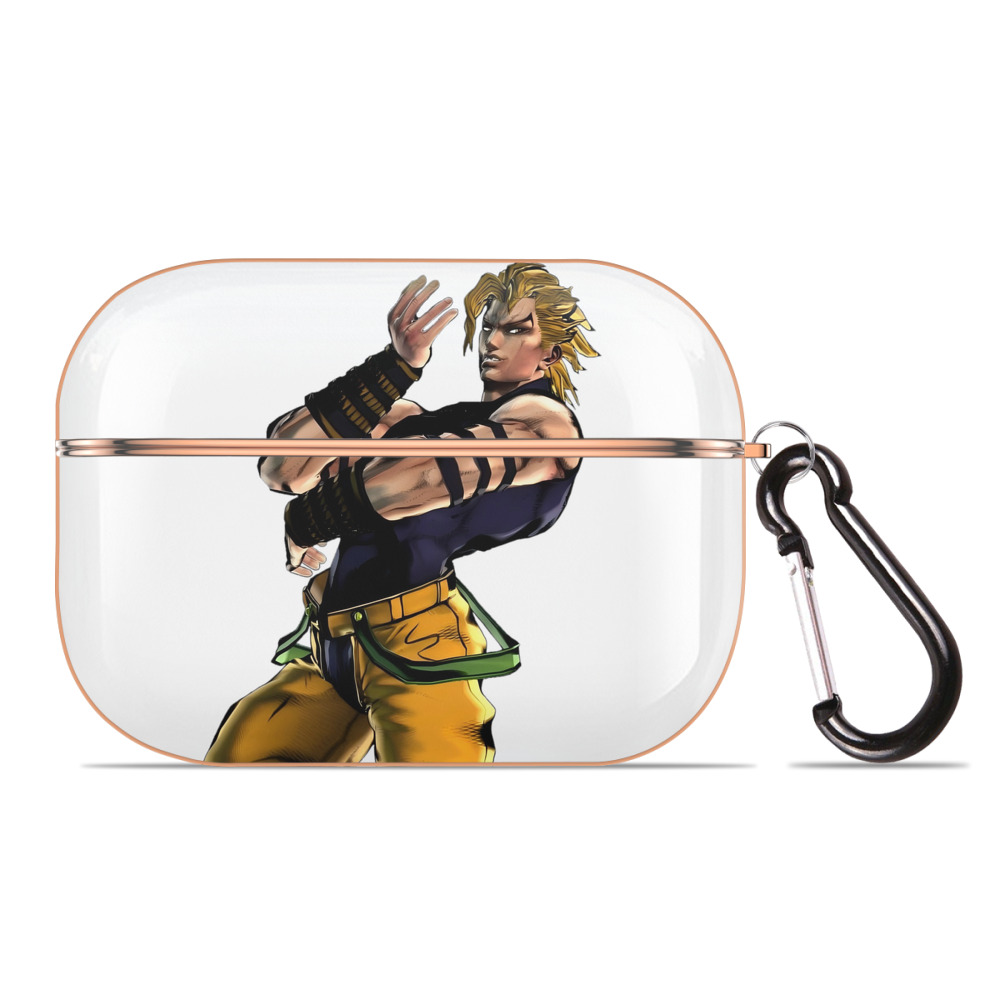 （画像用） ジョジョの奇妙な冒険 ディオ?ブランドー JoJo's Bizarre Adventure Dio Brando 【AirPods Pro用】ハードシェル保護ケース｜耐衝撃・防指紋・カラビナ付き商品仕様