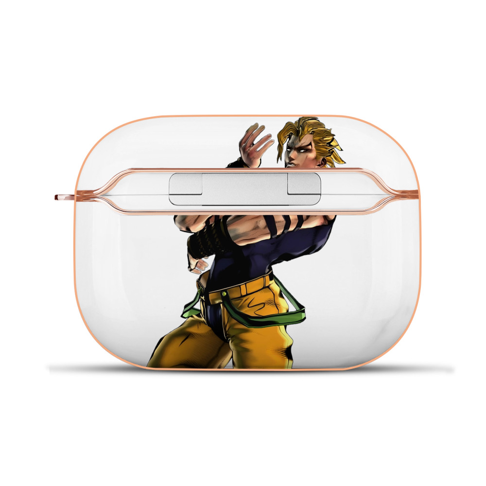 （画像用） ジョジョの奇妙な冒険 ディオ?ブランドー JoJo's Bizarre Adventure Dio Brando 【AirPods Pro用】ハードシェル保護ケース｜耐衝撃・防指紋・カラビナ付き商品仕様