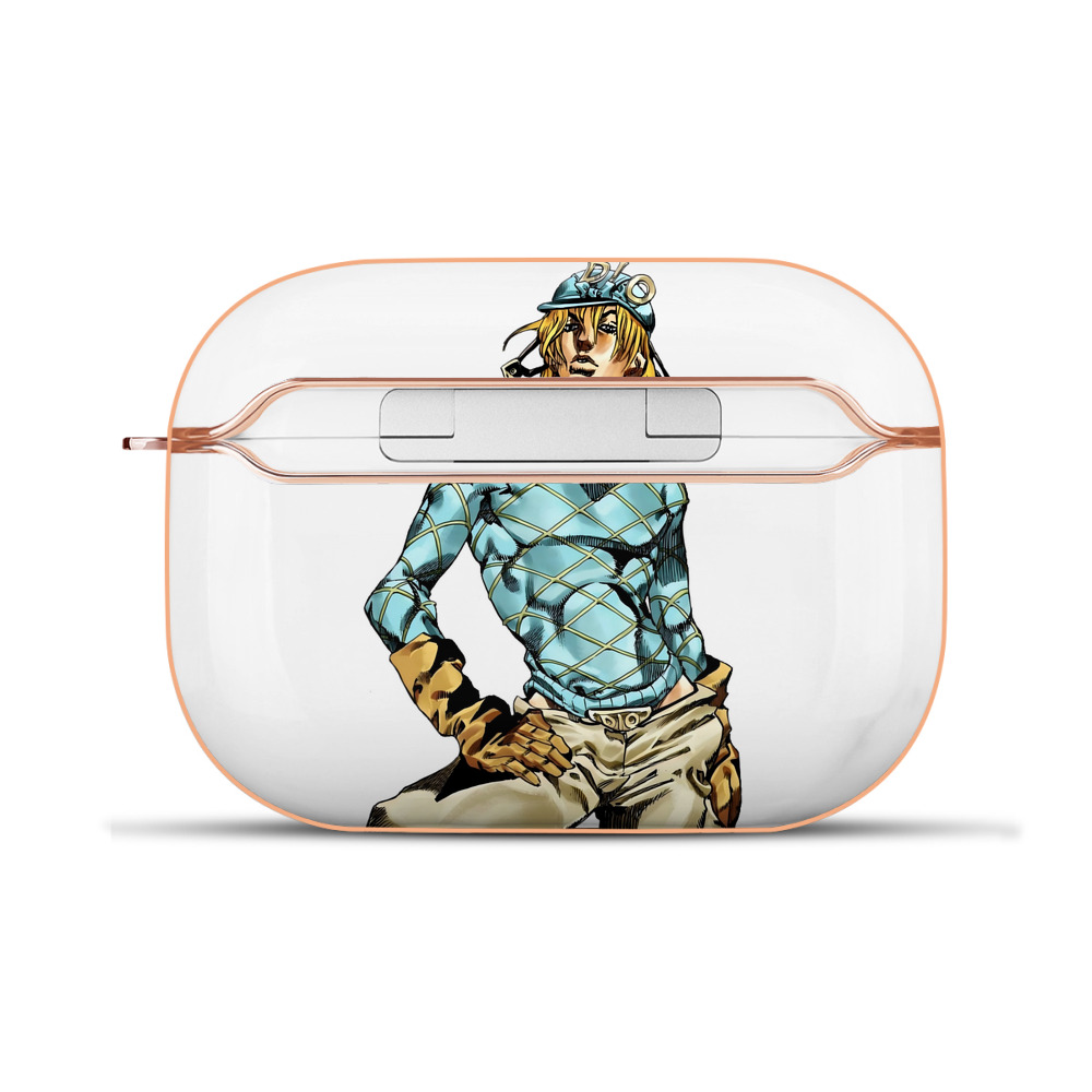 （画像用） ジョジョの奇妙な冒険 ディオ?ブランドー JoJo's Bizarre Adventure Dio Brando 【AirPods Pro用】ハードシェル保護ケース｜耐衝撃・防指紋・カラビナ付き商品仕様