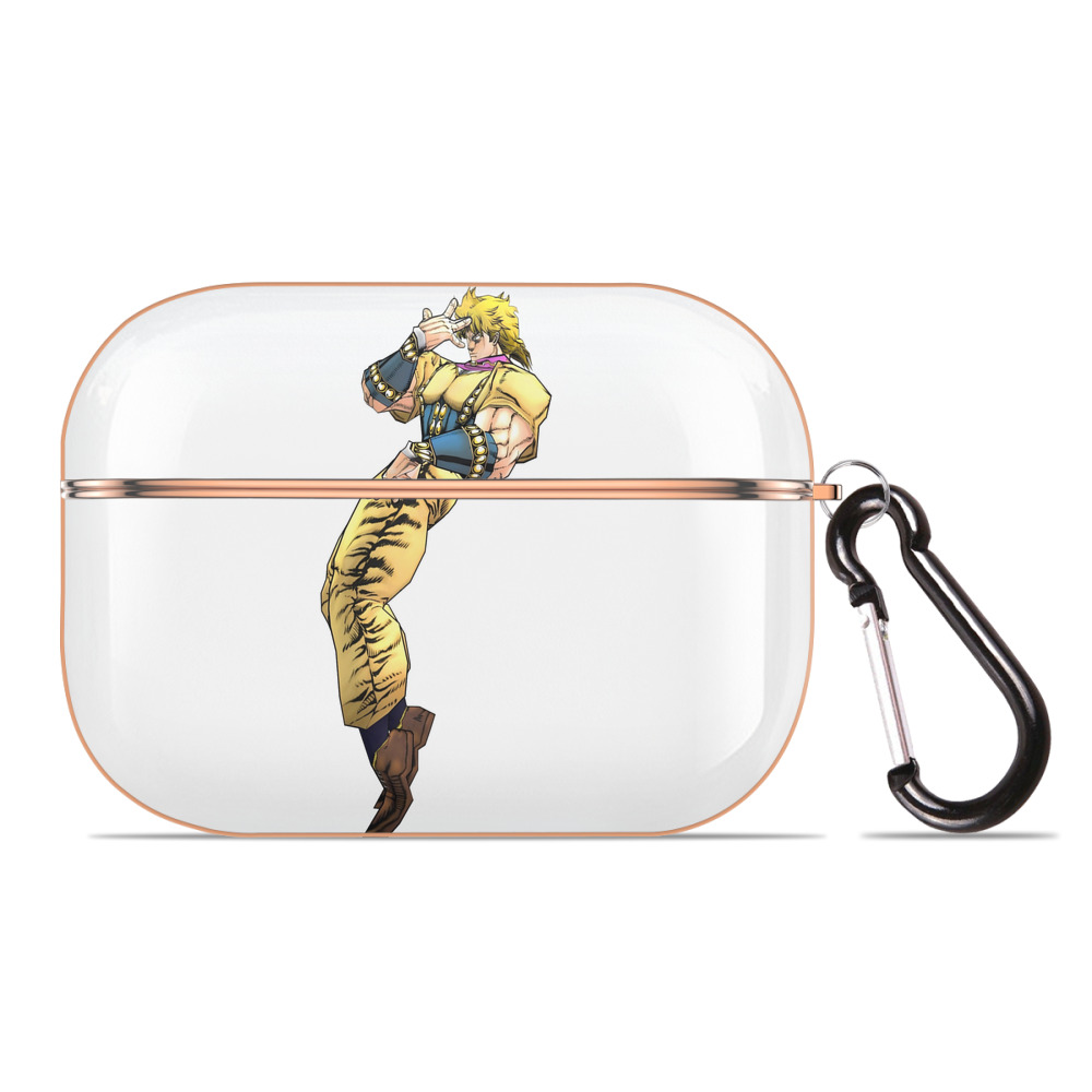 （画像用） ジョジョの奇妙な冒険 ディオ?ブランドー JoJo's Bizarre Adventure Dio Brando 【AirPods Pro用】ハードシェル保護ケース｜耐衝撃・防指紋・カラビナ付き商品仕様