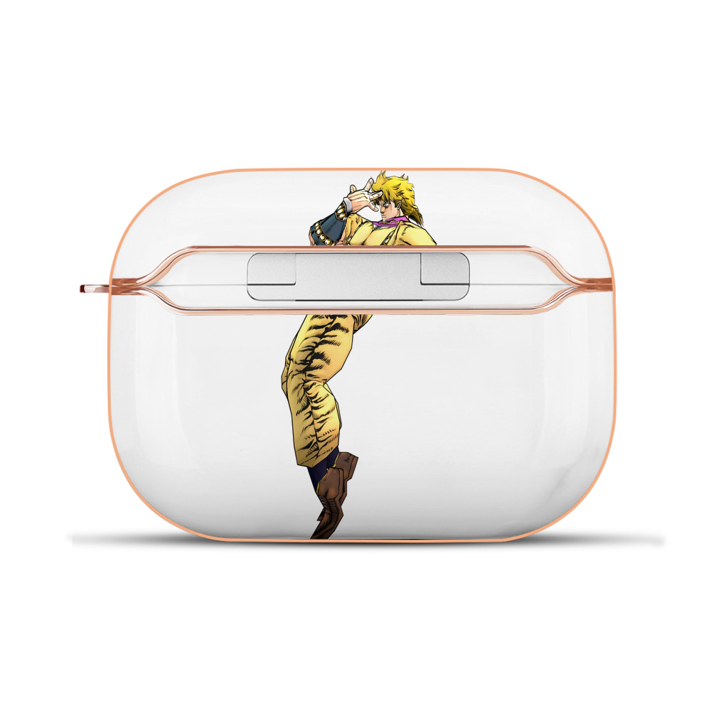 （画像用） ジョジョの奇妙な冒険 ディオ?ブランドー JoJo's Bizarre Adventure Dio Brando 【AirPods Pro用】ハードシェル保護ケース｜耐衝撃・防指紋・カラビナ付き商品仕様