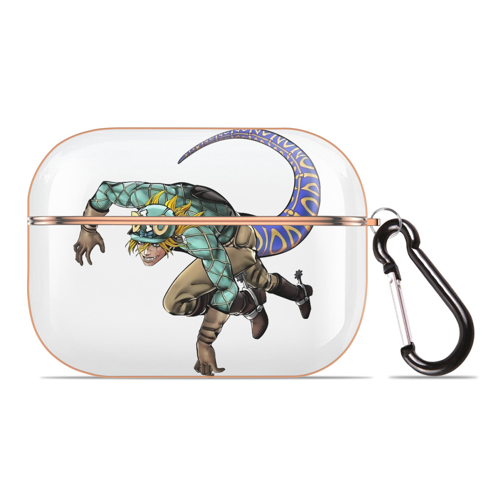 （画像用） ジョジョの奇妙な冒険 ディオ?ブランドー JoJo's Bizarre Adventure Dio Brando 【AirPods Pro用】ハードシェル保護ケース｜耐衝撃・防指紋・カラビナ付き商品仕様
