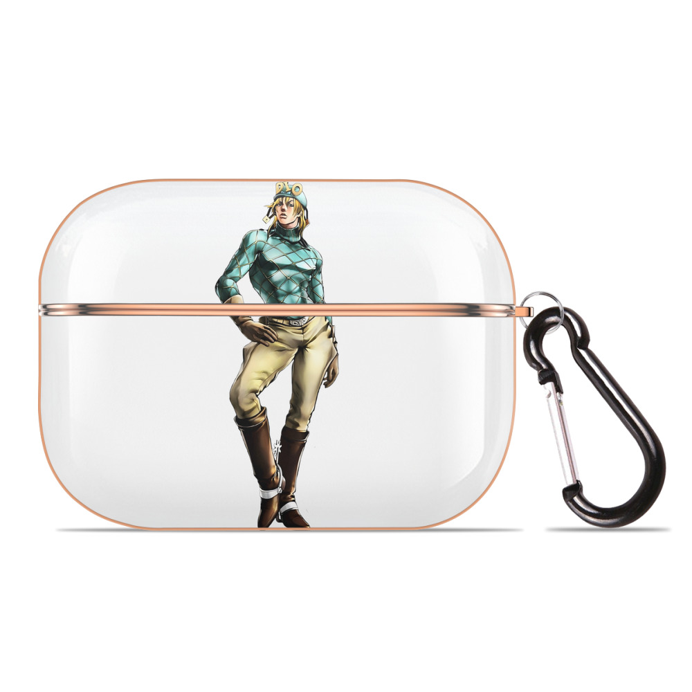 （画像用） ジョジョの奇妙な冒険 ディオ?ブランドー JoJo's Bizarre Adventure Dio Brando 【AirPods Pro用】ハードシェル保護ケース｜耐衝撃・防指紋・カラビナ付き商品仕様