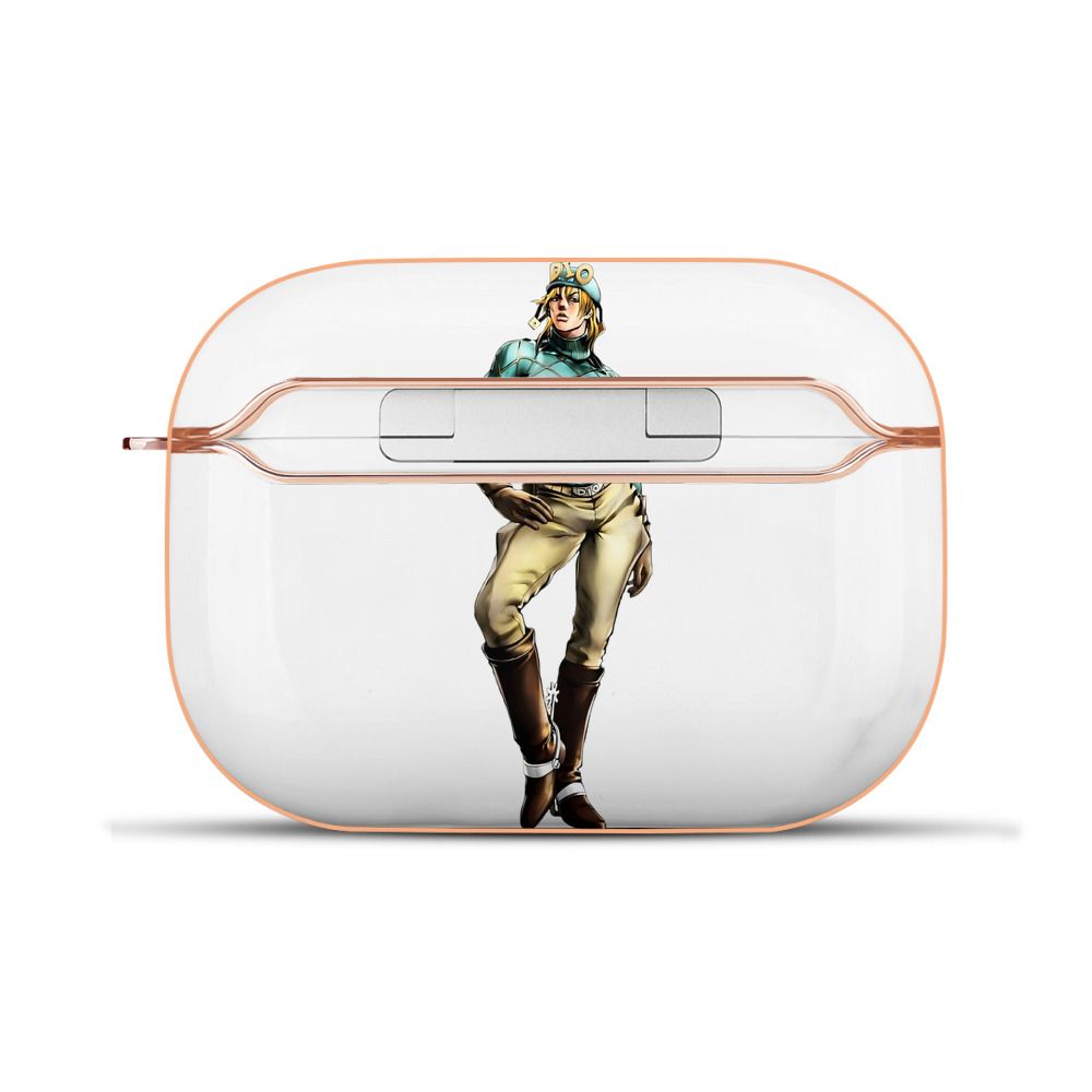 （画像用） ジョジョの奇妙な冒険 ディオ?ブランドー JoJo's Bizarre Adventure Dio Brando 【AirPods Pro用】ハードシェル保護ケース｜耐衝撃・防指紋・カラビナ付き商品仕様