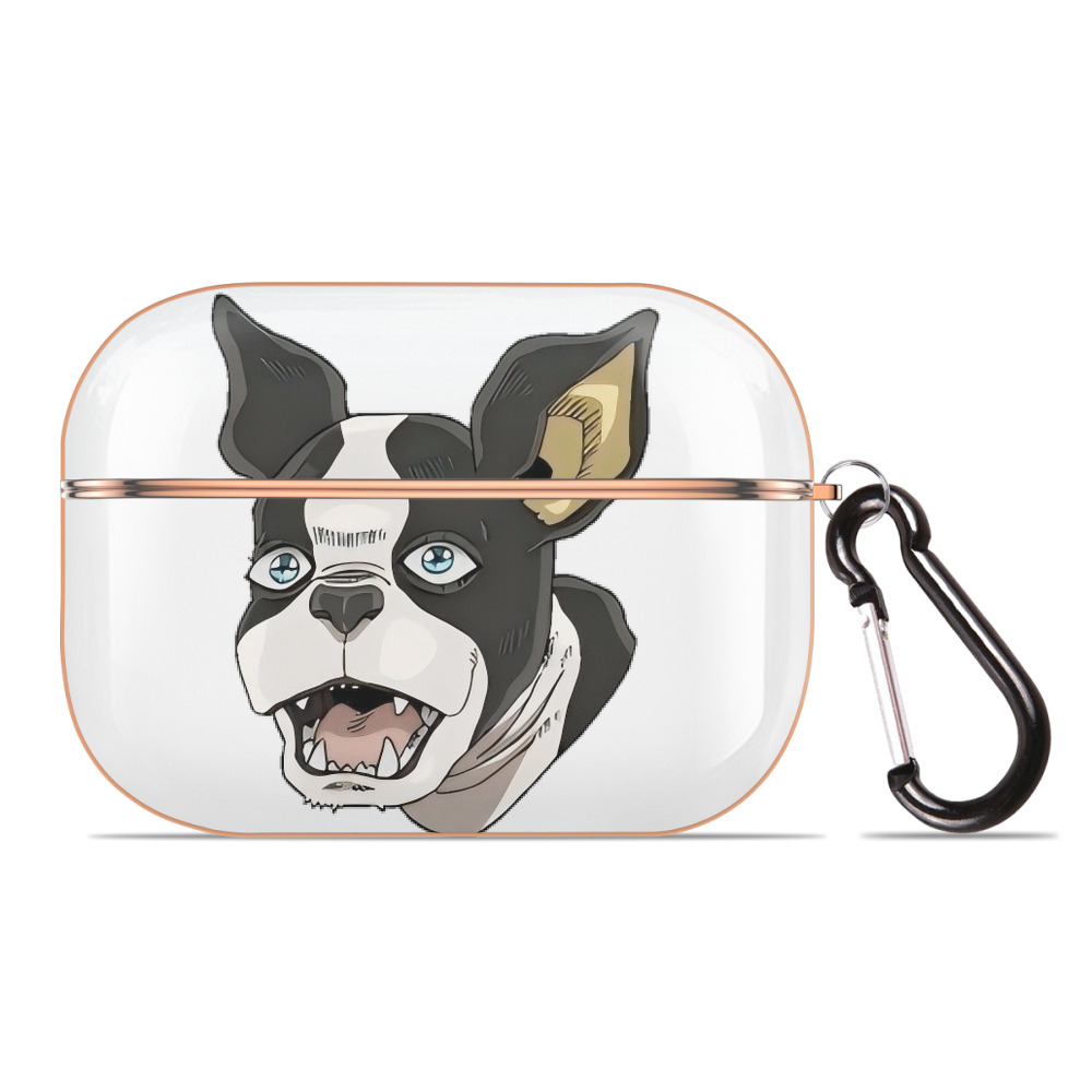 （画像用） ジョジョの奇妙な冒険 イギー JoJo's Bizarre Adventure Iggy 【AirPods Pro用】ハードシェル保護ケース｜耐衝撃・防指紋・カラビナ付き商品仕様