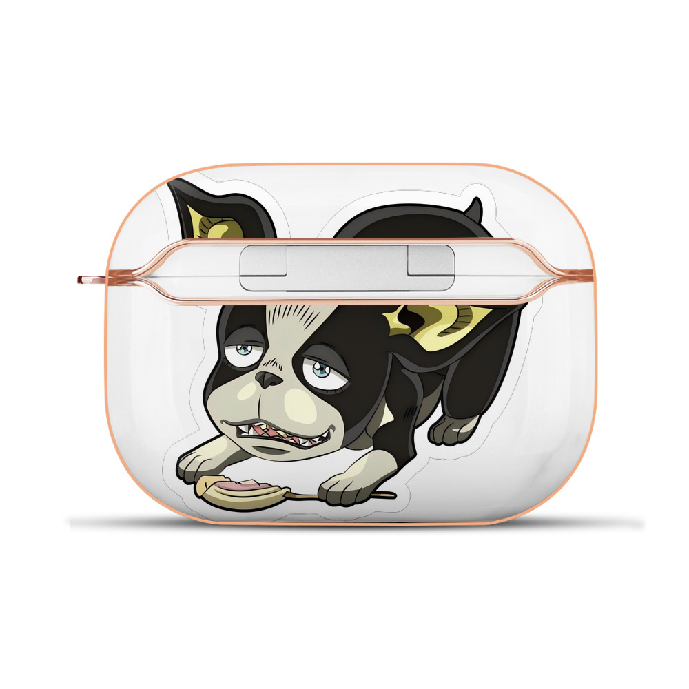 （画像用） ジョジョの奇妙な冒険 イギー JoJo's Bizarre Adventure Iggy 【AirPods Pro用】ハードシェル保護ケース｜耐衝撃・防指紋・カラビナ付き商品仕様