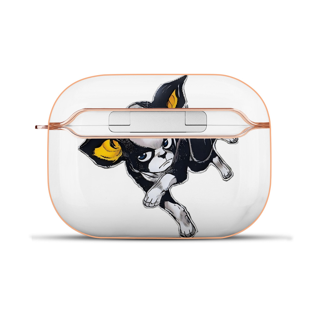（画像用） ジョジョの奇妙な冒険 イギー JoJo's Bizarre Adventure Iggy 【AirPods Pro用】ハードシェル保護ケース｜耐衝撃・防指紋・カラビナ付き商品仕様