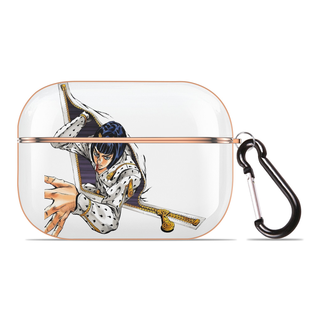 （画像用） ジョジョの奇妙な冒険 ブローノ?ブチャラティ JoJo's Bizarre Adventure Bruno Bucciarati 【AirPods Pro用】ハードシェル保護ケース｜耐衝撃・防指紋・カラビナ付き商品仕様