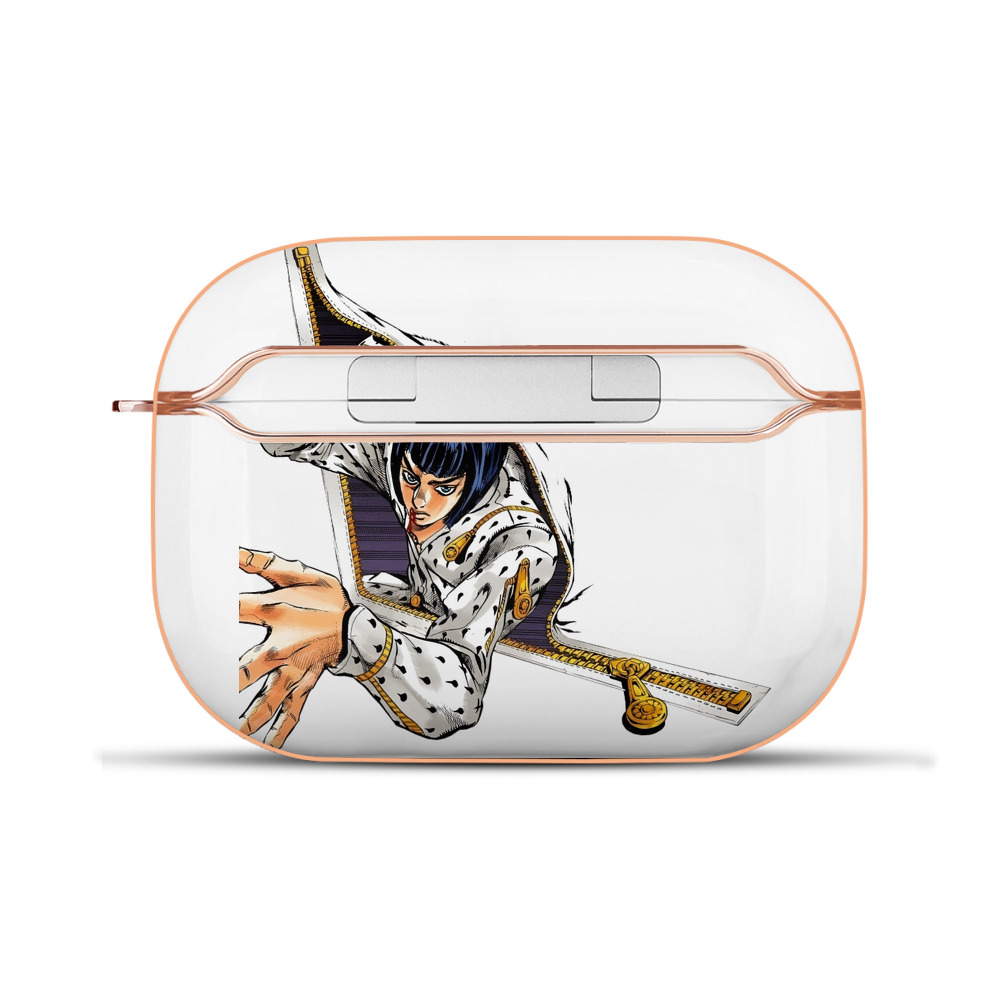 （画像用） ジョジョの奇妙な冒険 ブローノ?ブチャラティ JoJo's Bizarre Adventure Bruno Bucciarati 【AirPods Pro用】ハードシェル保護ケース｜耐衝撃・防指紋・カラビナ付き商品仕様