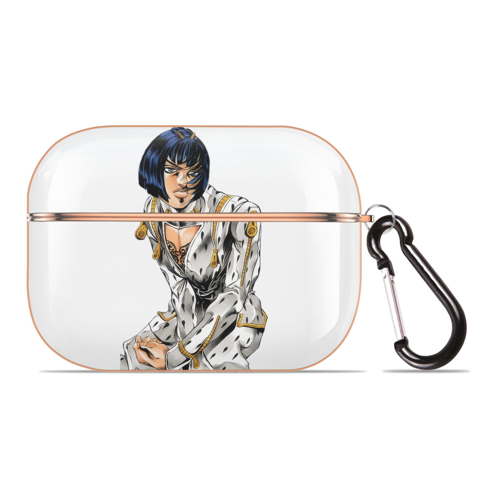 （画像用） ジョジョの奇妙な冒険 ブローノ?ブチャラティ JoJo's Bizarre Adventure Bruno Bucciarati 【AirPods Pro用】ハードシェル保護ケース｜耐衝撃・防指紋・カラビナ付き商品仕様