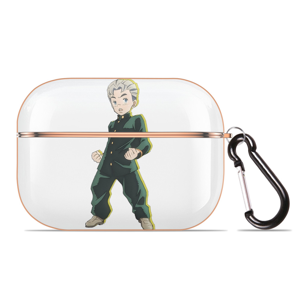 （画像用） ジョジョの奇妙な冒険 広瀨康一 JoJo's Bizarre Adventure Hirose Koichi 【AirPods Pro用】ハードシェル保護ケース｜耐衝撃・防指紋・カラビナ付き商品仕様