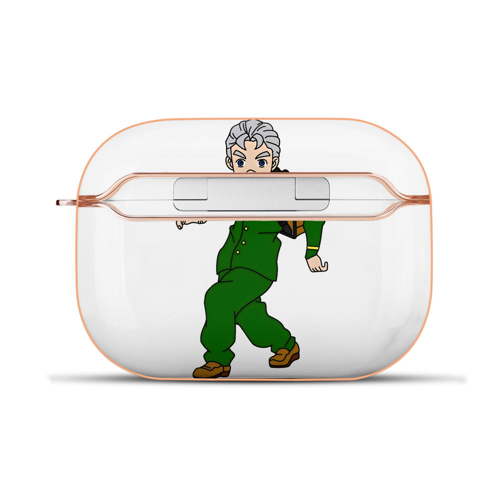 （画像用） ジョジョの奇妙な冒険 広瀨康一 JoJo's Bizarre Adventure Hirose Koichi 【AirPods Pro用】ハードシェル保護ケース｜耐衝撃・防指紋・カラビナ付き商品仕様