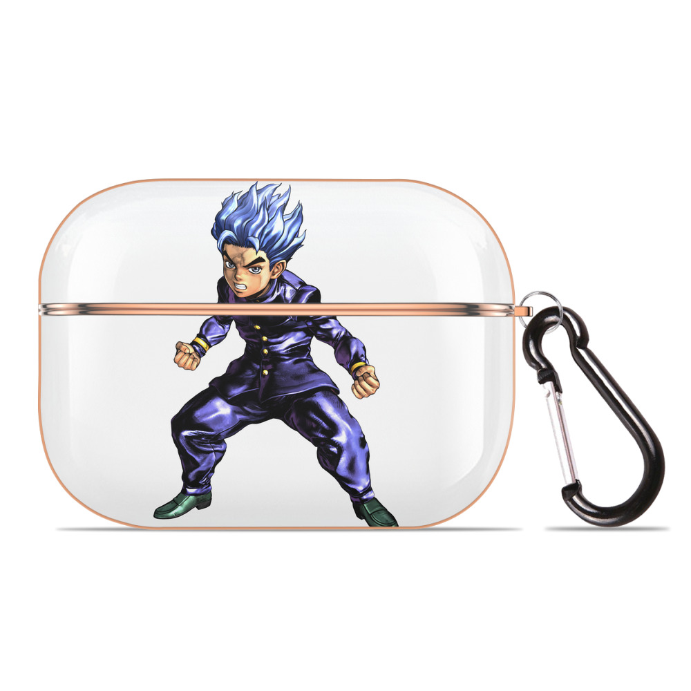 （画像用） ジョジョの奇妙な冒険 広瀨康一 JoJo's Bizarre Adventure Hirose Koichi 【AirPods Pro用】ハードシェル保護ケース｜耐衝撃・防指紋・カラビナ付き商品仕様