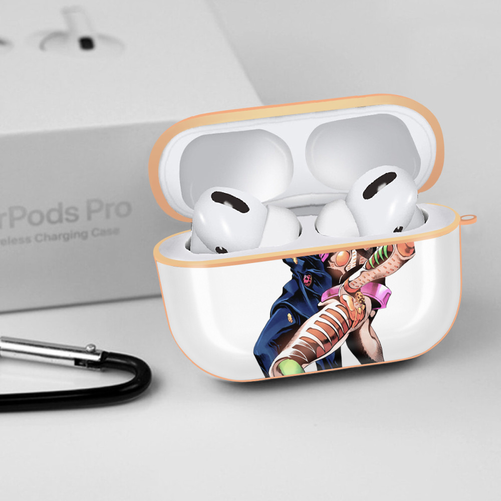ジョジョの奇妙な冒険 ジョルノ?ジョバァーナ JoJo's Bizarre Adventure Giorno Giovanna 【AirPods Pro用】ハードシェル保護ケース｜耐衝撃・防指紋・カラビナ付き商品仕様