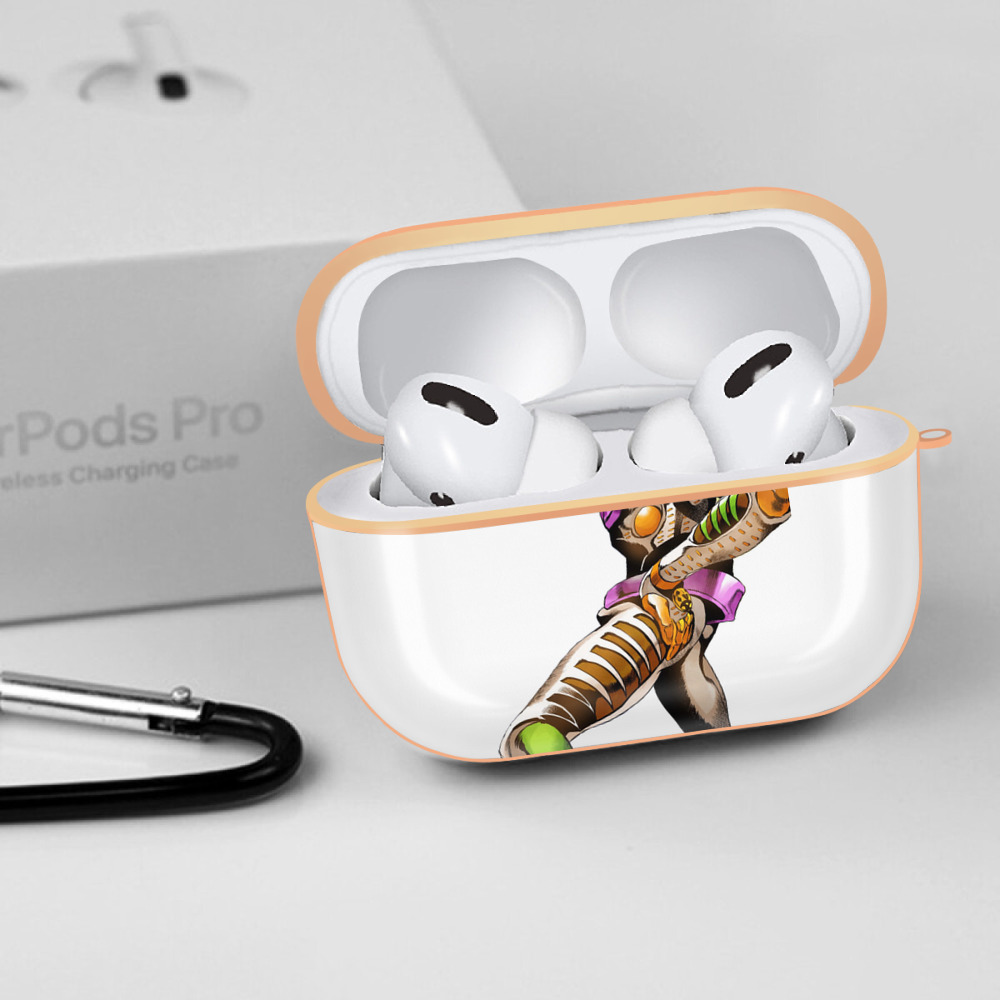 ジョジョの奇妙な冒険 ジョルノ?ジョバァーナ JoJo's Bizarre Adventure Giorno Giovanna 【AirPods Pro用】ハードシェル保護ケース｜耐衝撃・防指紋・カラビナ付き商品仕様