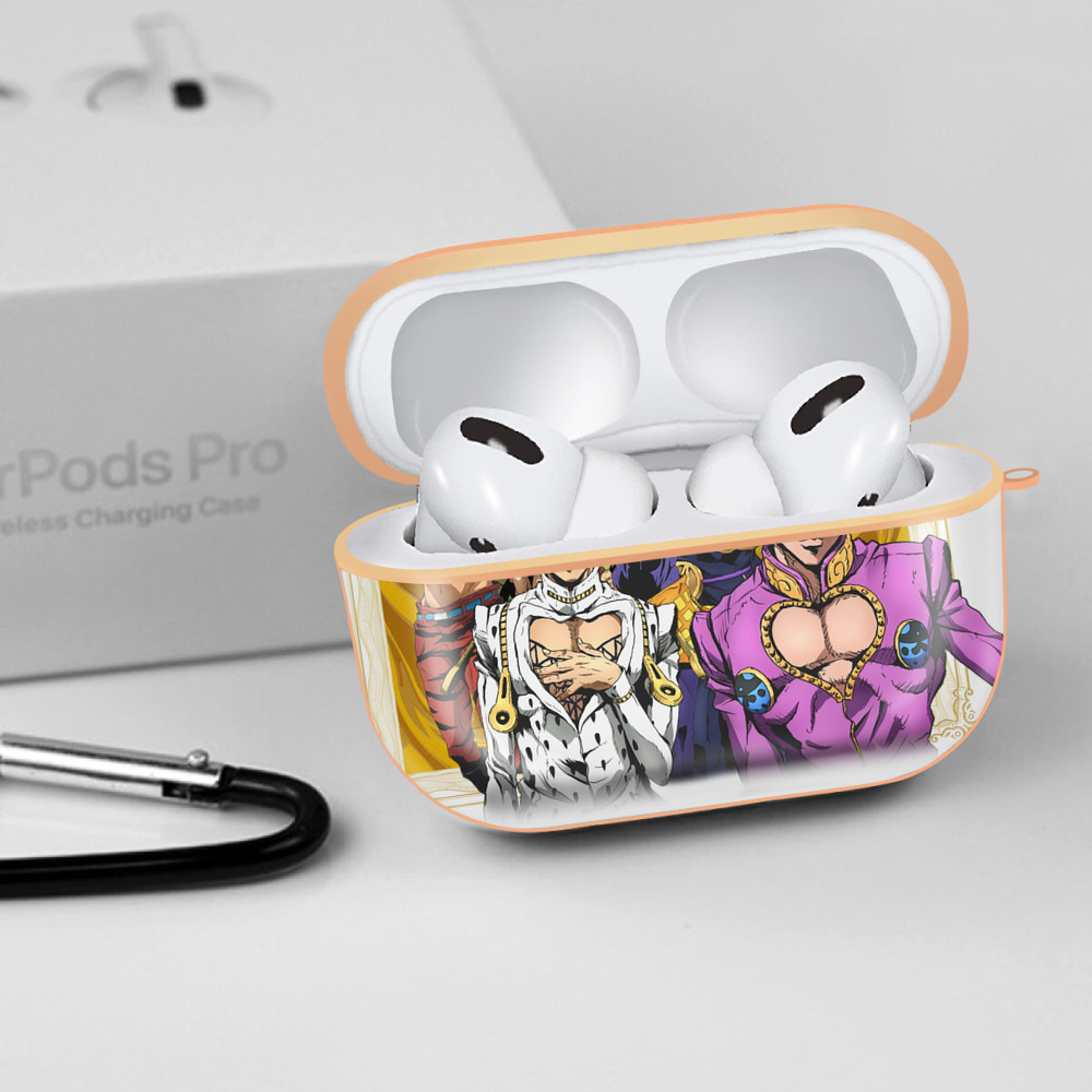 ジョジョの奇妙な冒険 ジョルノ?ジョバァーナ JoJo's Bizarre Adventure Giorno Giovanna 【AirPods Pro用】ハードシェル保護ケース｜耐衝撃・防指紋・カラビナ付き商品仕様