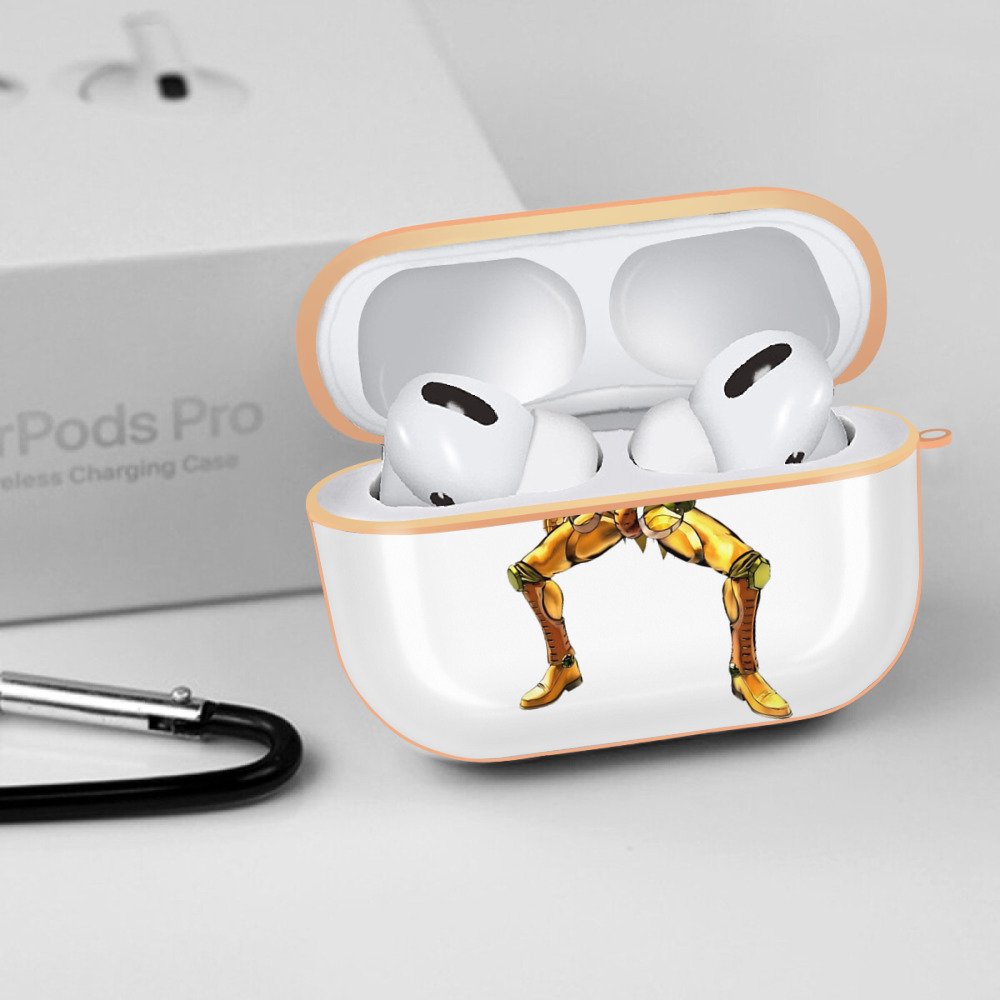 ジョジョの奇妙な冒険 ジョルノ?ジョバァーナ JoJo's Bizarre Adventure Giorno Giovanna 【AirPods Pro用】ハードシェル保護ケース｜耐衝撃・防指紋・カラビナ付き商品仕様