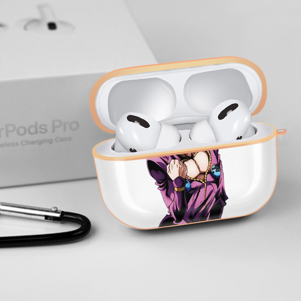 ジョジョの奇妙な冒険 ジョルノ?ジョバァーナ JoJo's Bizarre Adventure Giorno Giovanna 【AirPods Pro用】ハードシェル保護ケース｜耐衝撃・防指紋・カラビナ付き商品仕様