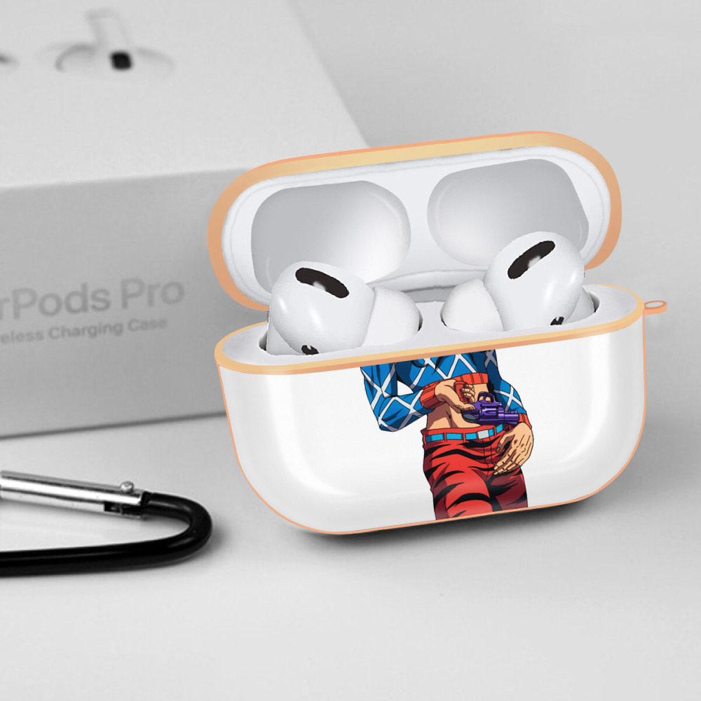 ジョジョの奇妙な冒険 グイード?ミスタ JoJo's Bizarre Adventure Guido Mista 【AirPods Pro用】ハードシェル保護ケース｜耐衝撃・防指紋・カラビナ付き商品仕様
