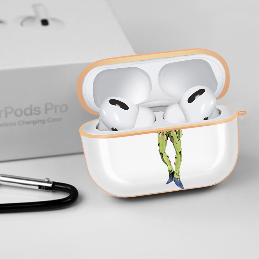 ジョジョの奇妙な冒険 パンナコッタ?フー JoJo's Bizarre Adventure Pannacotta Fugo 【AirPods Pro用】ハードシェル保護ケース｜耐衝撃・防指紋・カラビナ付き商品仕様