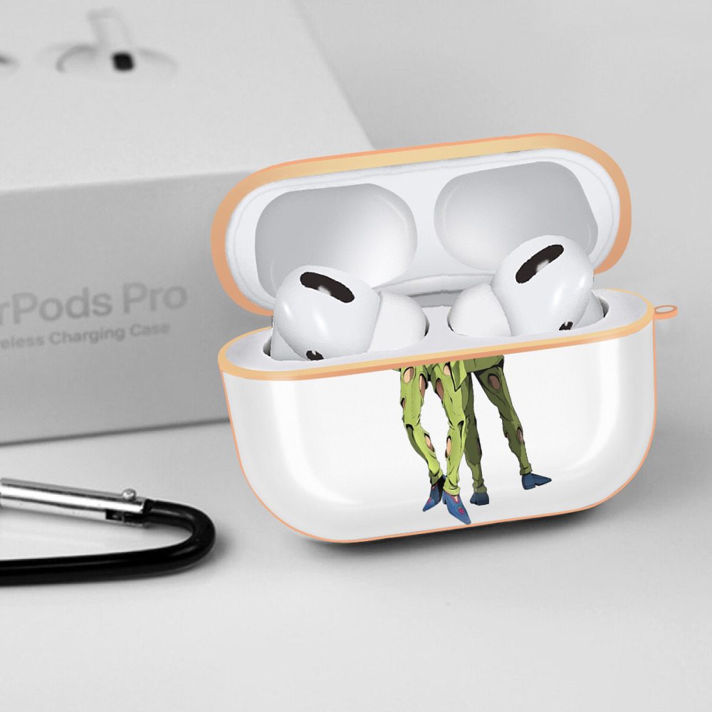 ジョジョの奇妙な冒険 パンナコッタ?フー JoJo's Bizarre Adventure Pannacotta Fugo 【AirPods Pro用】ハードシェル保護ケース｜耐衝撃・防指紋・カラビナ付き商品仕様