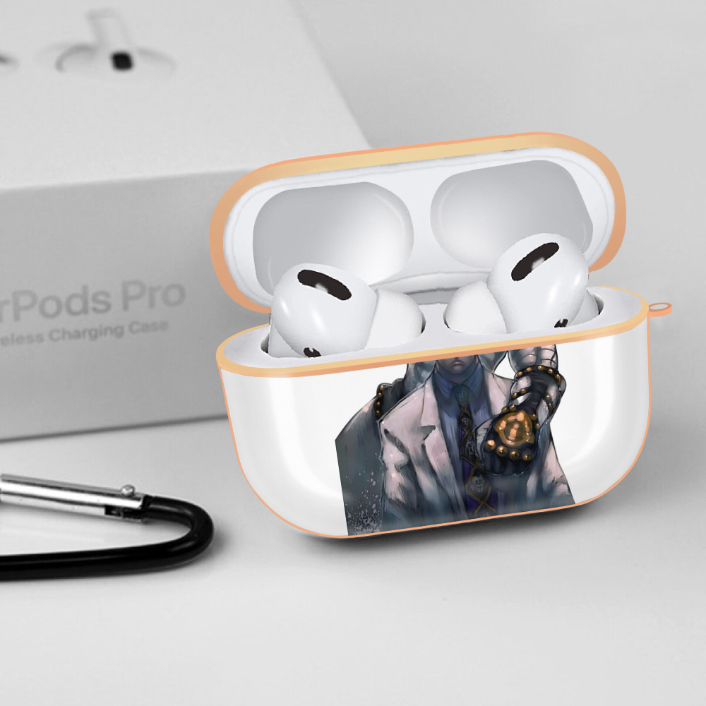 ジョジョの奇妙な冒険 きら よしかげ JoJo's Bizarre Adventure Kira Yoshikage 【AirPods Pro用】ハードシェル保護ケース｜耐衝撃・防指紋・カラビナ付き商品仕様