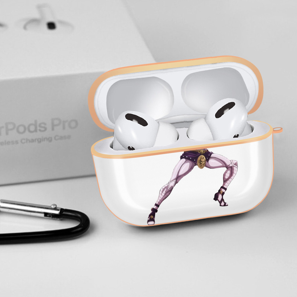 ジョジョの奇妙な冒険 きら よしかげ JoJo's Bizarre Adventure Kira Yoshikage 【AirPods Pro用】ハードシェル保護ケース｜耐衝撃・防指紋・カラビナ付き商品仕様