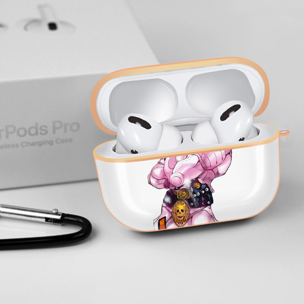 ジョジョの奇妙な冒険 きら よしかげ JoJo's Bizarre Adventure Kira Yoshikage 【AirPods Pro用】ハードシェル保護ケース｜耐衝撃・防指紋・カラビナ付き商品仕様