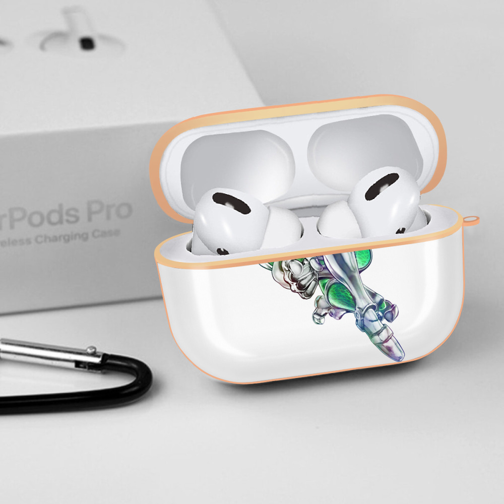 ジョジョの奇妙な冒険 花京院 典明（かきょういん のりあき） JoJo's Bizarre Adventure Kakyoin Noriaki 【AirPods Pro用】ハードシェル保護ケース｜耐衝撃・防指紋・カラビナ付き商品仕様