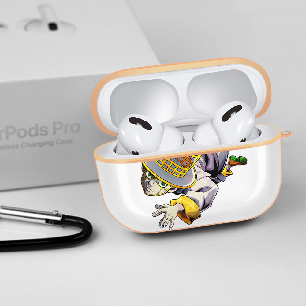 ジョジョの奇妙な冒険 岸辺 露伴（きしべ ろはん） JoJo's Bizarre Adventure Rohan Kishibe 【AirPods Pro用】ハードシェル保護ケース｜耐衝撃・防指紋・カラビナ付き商品仕様