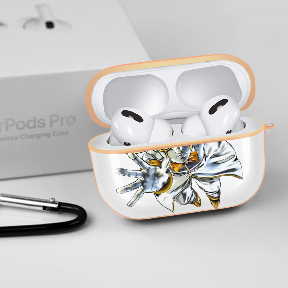 ジョジョの奇妙な冒険 岸辺 露伴（きしべ ろはん） JoJo's Bizarre Adventure Rohan Kishibe 【AirPods Pro用】ハードシェル保護ケース｜耐衝撃・防指紋・カラビナ付き商品仕様
