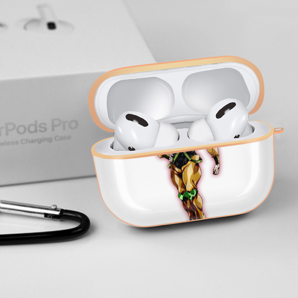 ジョジョの奇妙な冒険 ディオ?ブランドー JoJo's Bizarre Adventure Dio Brando 【AirPods Pro用】ハードシェル保護ケース｜耐衝撃・防指紋・カラビナ付き商品仕様